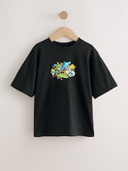 Black Monsters Back Print - Camiseta holgada de manga corta con estampado gráfico (3-16 años) - Imagen 5 de 8