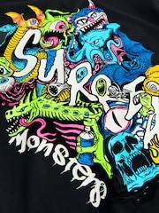 Black Monsters Back Print - Camiseta holgada de manga corta con estampado gráfico (3-16 años) - Imagen 8 de 8