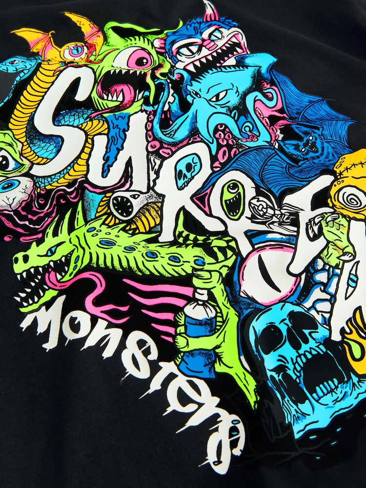 Black Monsters Back Print - Camiseta holgada de manga corta con estampado gráfico (3-16 años) - Imagen 8 de 8