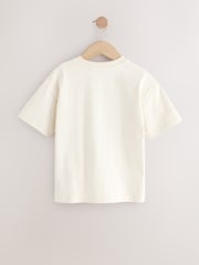 Ecru White Dragon Relaxed Fit Short Sleeve Graphic Print T-Shirt (3-16yrs) - Image 2 of 4