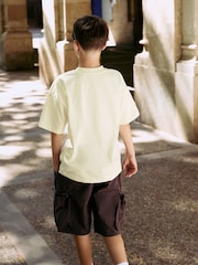 Ecru Camo Smile Relaxed Fit Short Sleeve Graphic Print T-Shirt (3-16yrs) - Image 3 of 7