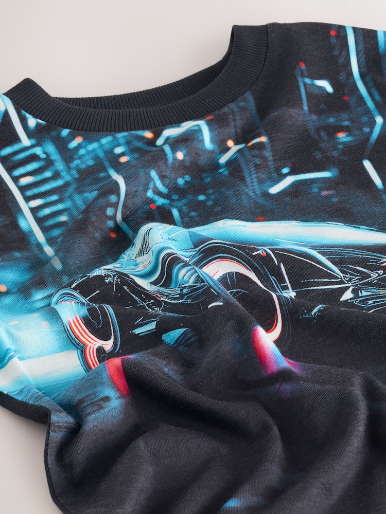 Negro con coches - Camiseta de corte estándar y manga corta con estampado integral (3-16 años) - Imagen 4 de 4 Negro con coches - Camiseta de corte estándar y manga corta con estampado integral (3-16 años) - Imagen 4 de 4