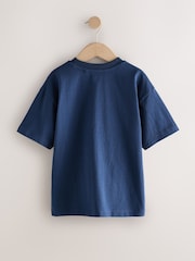 Blue Skull Headphones Relaxed Fit Short Sleeve Graphic Print T-Shirt (3-16yrs) - Image 2 of 4