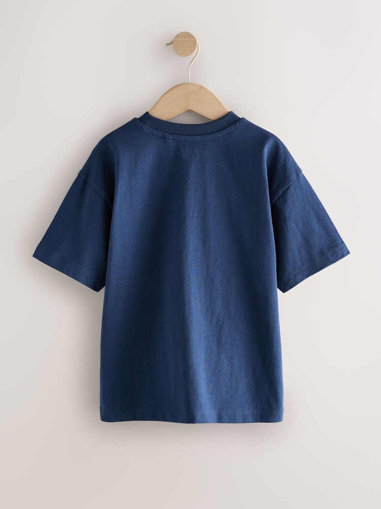 Blue Skull Headphones Relaxed Fit Short Sleeve Graphic Print T-Shirt (3-16yrs) - Image 2 of 4 Blue Skull Headphones Relaxed Fit Short Sleeve Graphic Print T-Shirt (3-16yrs) - Image 2 of 4