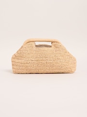 Friends Like These Natural Raffia Handle Clutch Bag - Image 5 of 7
