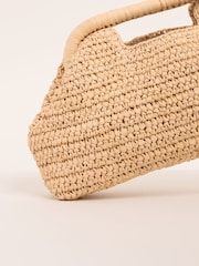 Friends Like These Natural Raffia Handle Clutch Bag - Image 7 of 7
