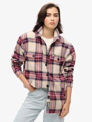 Superdry Brown Borg Check Overshirt - Image 2 of 4