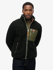 Superdry Black Vintage Retro Full Zip Fleece - Image 1 of 4