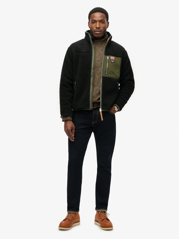 Superdry Black Vintage Retro Full Zip Fleece - Image 3 of 4