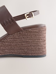 Chocolate Brown Forever Comfort® Premium Leather Craft Wedge Heels - Image 10 of 10