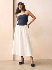 Navy Forever Comfort® Satin Plaited Wedge Heels - Image 3 of 10