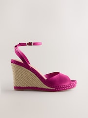 Pink Forever Comfort® Satin Plaited Wedge Heels - Image 6 of 10