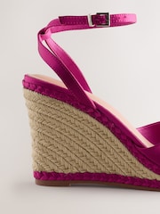 Pink Forever Comfort® Satin Plaited Wedge Heels - Image 9 of 10