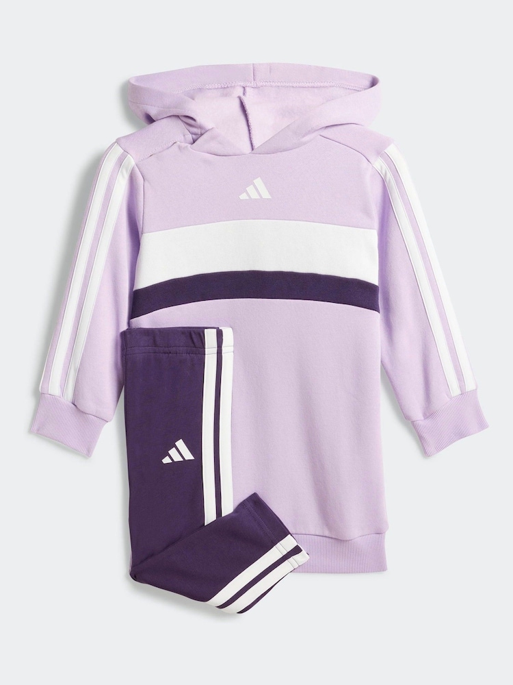 adidas Purple Essentials Tiberio Infant Kids Hoodie and Leggings Set - Image 1 of 7 adidas Purple Essentials Tiberio Infant Kids Hoodie and Leggings Set - Image 1 of 7