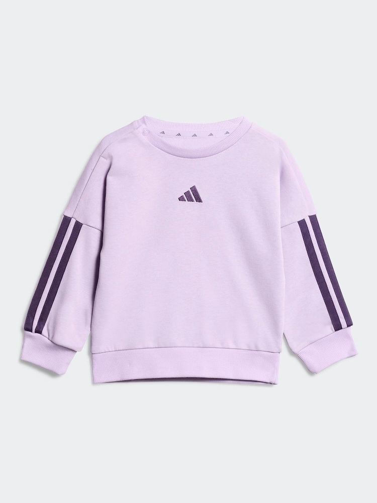 adidas Purple Essentials Infant Kids Sweatshirt and Joggers Set - Image 2 of 7