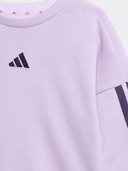 adidas Purple Essentials Infant Kids Sweatshirt and Joggers Set - Image 6 of 7