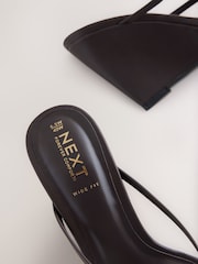 Chocolate Brown Forever Comfort® Toe Thong Wedge Heels - Image 3 of 4
