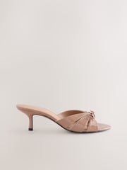 Nude Forever Comfort® Bow Cutout Open Toe Mules - Image 3 of 7