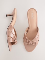 Nude Forever Comfort® Bow Cutout Open Toe Mules - Image 4 of 7