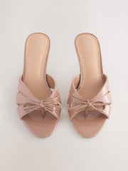 Nude Forever Comfort® Bow Cutout Open Toe Mules - Image 5 of 7