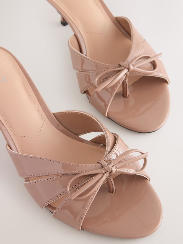Nude Forever Comfort® Bow Cutout Open Toe Mules - Image 7 of 7