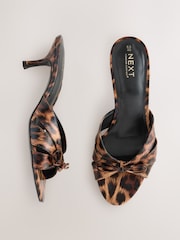 Leopard Forever Comfort® Bow Cutout Open Toe Mules - Image 4 of 7