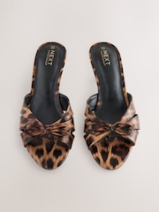 Leopard Forever Comfort® Bow Cutout Open Toe Mules - Image 5 of 7
