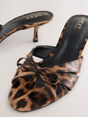 Leopard Forever Comfort® Bow Cutout Open Toe Mules - Image 7 of 7