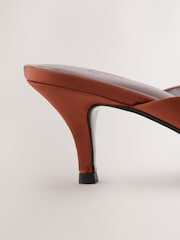 Rust Brown Forever Comfort® Chisel Closed Toe Mules - Image 3 of 5