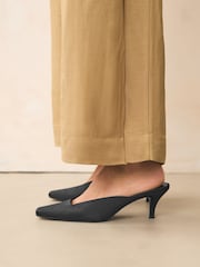 Black Forever Comfort® Chisel Closed Toe Mules - Image 3 of 9