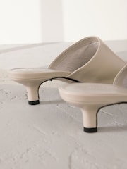 Stone Signature Premium Leather Pointed Toe Mules - Image 4 of 7