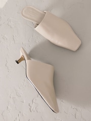 Stone Signature Premium Leather Pointed Toe Mules - Image 5 of 7