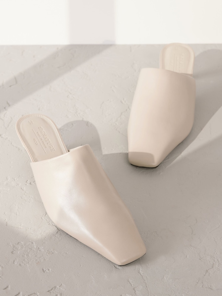 Stone Signature Premium Leather Pointed Toe Mules - Image 7 of 7