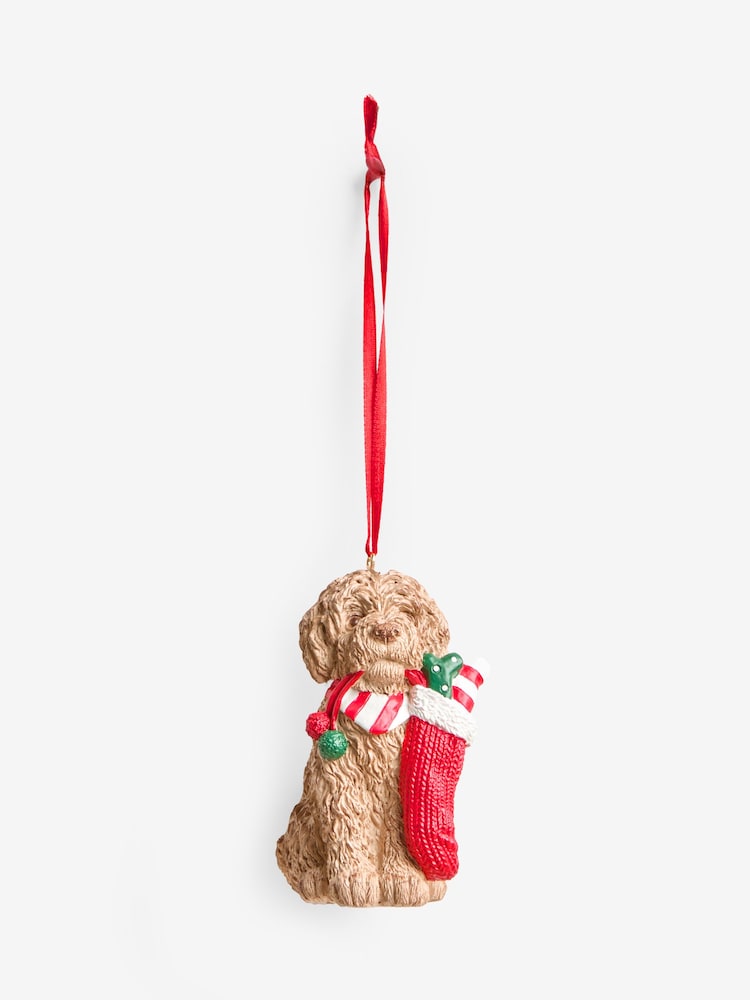 Natural Louis Dog Christmas Bauble - Image 1 of 1