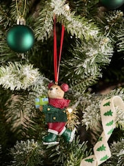 Natural Bertie Bear Christmas Bauble - Image 1 of 2