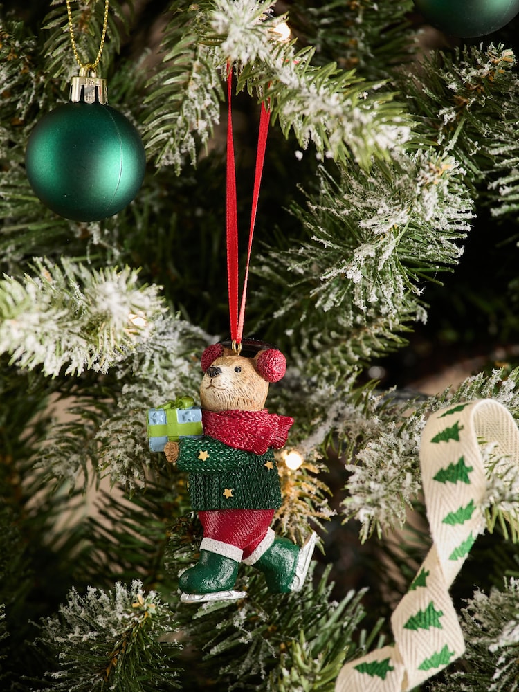 Natural Bertie Bear Christmas Bauble - Image 1 of 2