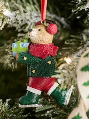 Natural Bertie Bear Christmas Bauble - Image 2 of 2
