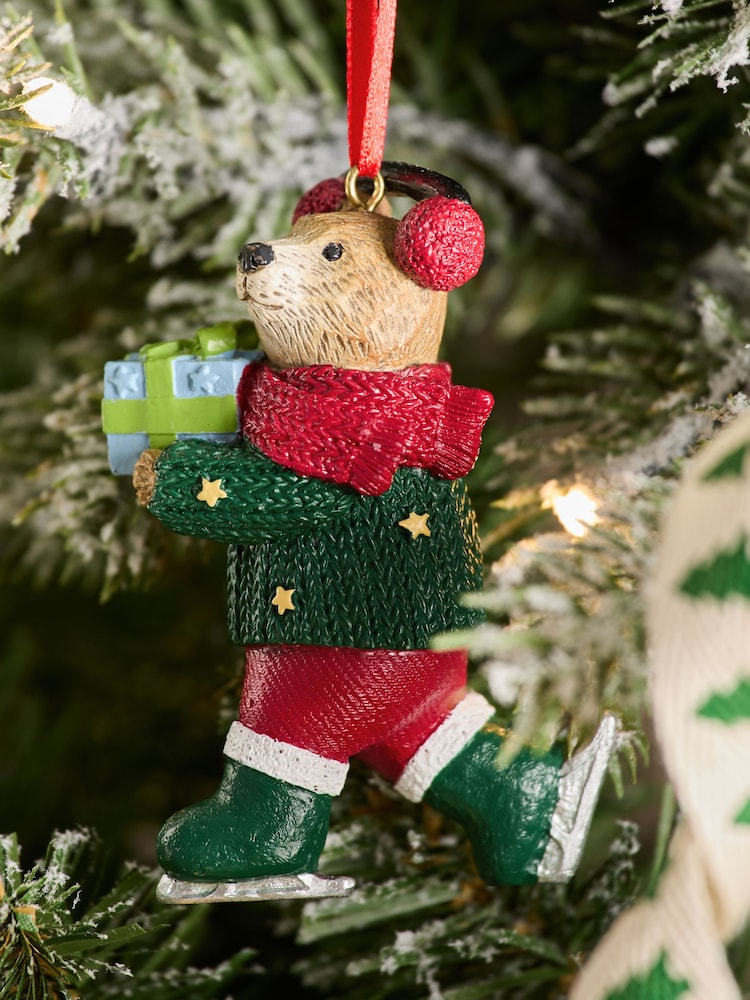 Natural Bertie Bear Christmas Bauble - Image 2 of 2