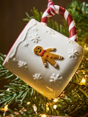 Cream Gingerbread Christmas Mug Bauble - Image 2 of 5