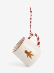 Cream Gingerbread Christmas Mug Bauble - Image 3 of 5