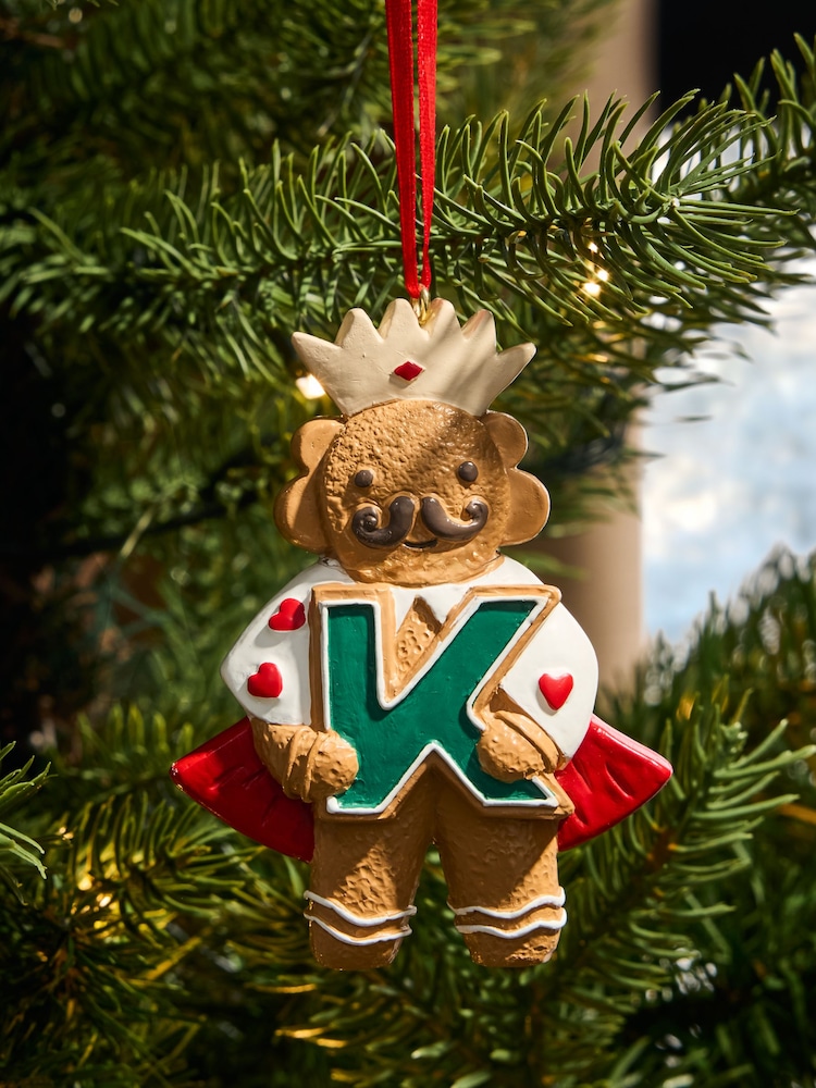 Brown Christmas Gingerbread Alphabet Bauble - Image 2 of 4