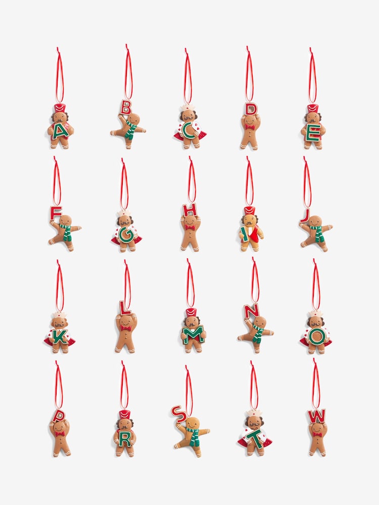 Brown Christmas Gingerbread Alphabet Bauble - Image 4 of 4