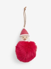 Reindeer Character Pom Pom Christmas Bauble - Image 1 of 1