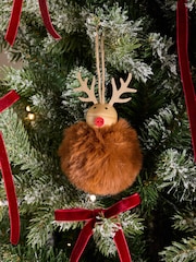 Green Character Pom Pom Christmas Bauble - Image 2 of 3