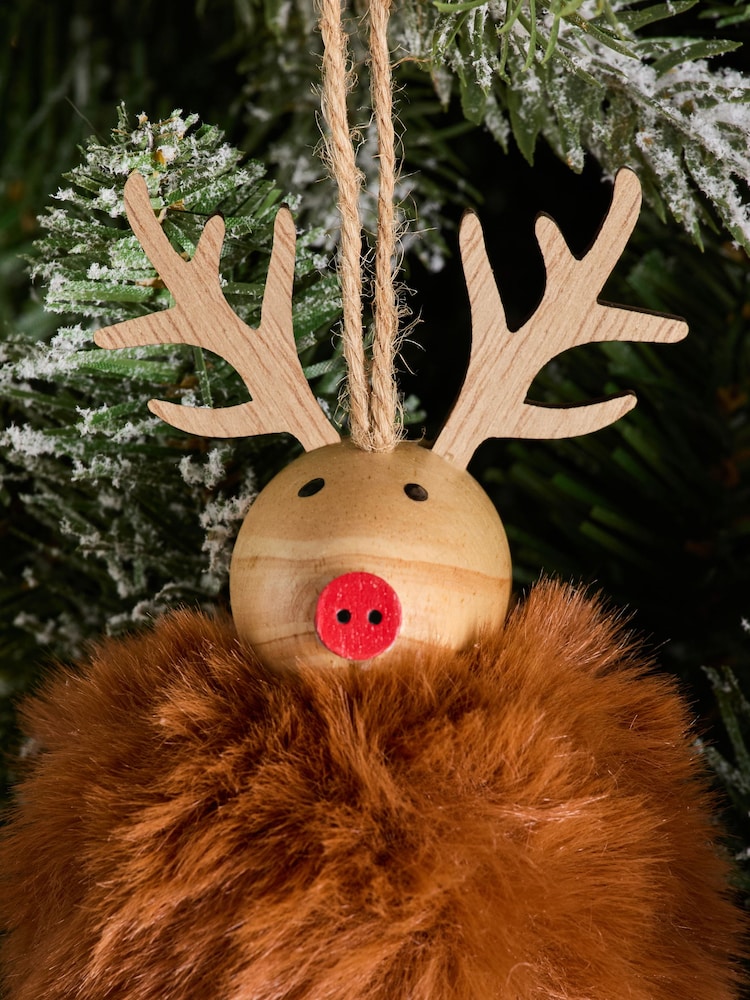 Green Character Pom Pom Christmas Bauble - Image 3 of 3