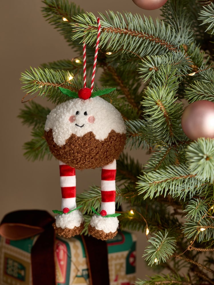 Christmas Pudding Novelty Christmas Plush Bauble - Image 1 of 3