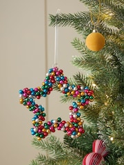 Multi Bright Bell Star Christmas Bauble - Image 1 of 3