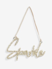 Silver Sparkle Beaded Christmas Bauble - Image 3 of 3