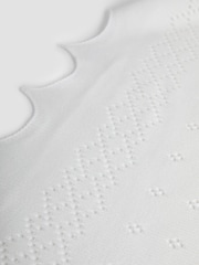 JoJo Maman Bébé White Traditional Newborn Shawl - Image 5 of 5