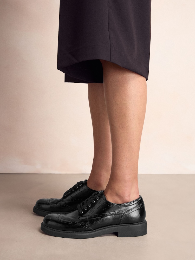 Preto - Tênis Chunky Brogue Forever Comfort ® com cadarço - Imagem 1 de 9